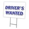 Signmission Drivers Wanted Yard Sign & Stake outdoor plastic coroplast window, C-1216 Drivers Wanted C-1216 Drivers Wanted - alternate 1